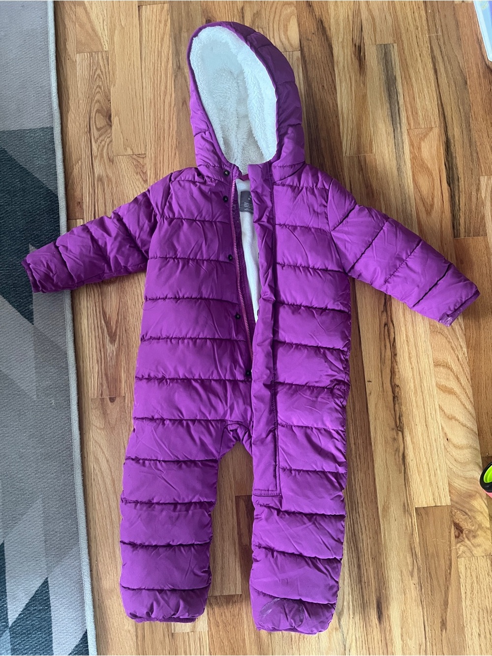 Primary Purple Toddler Fleece Jacket with Hood